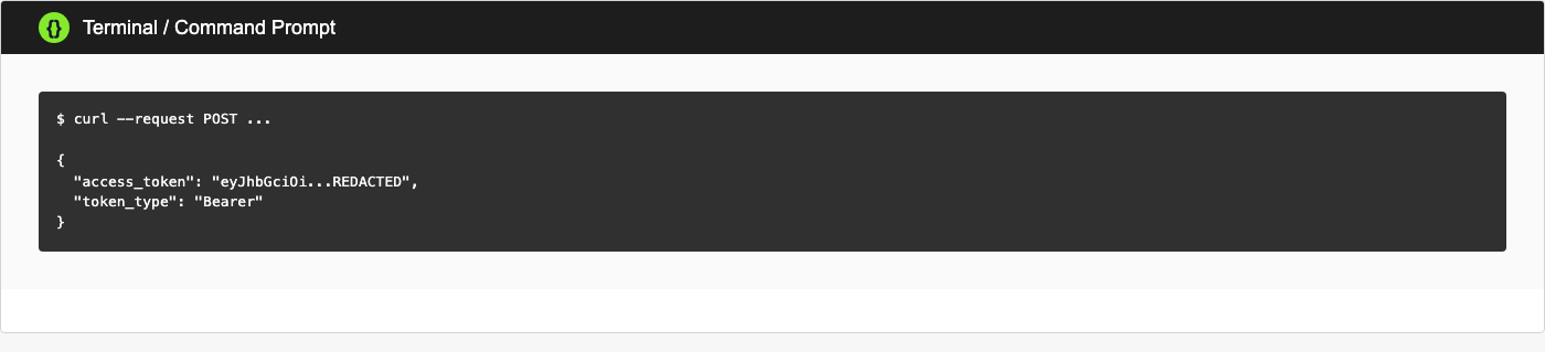 Get access token with curl
